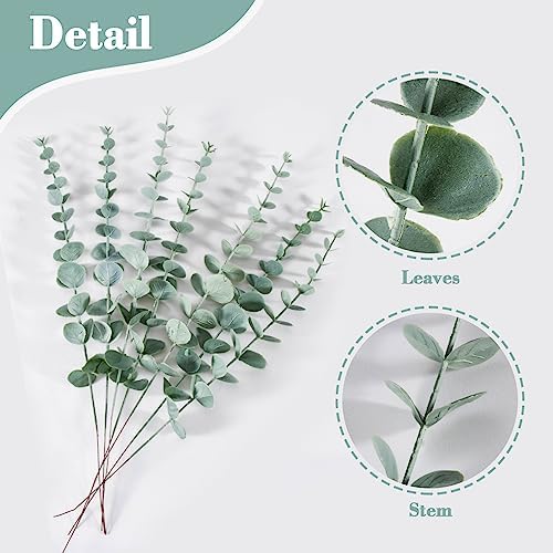 Sukh 24pcs Artificial Eucalyptus Stems for Decor