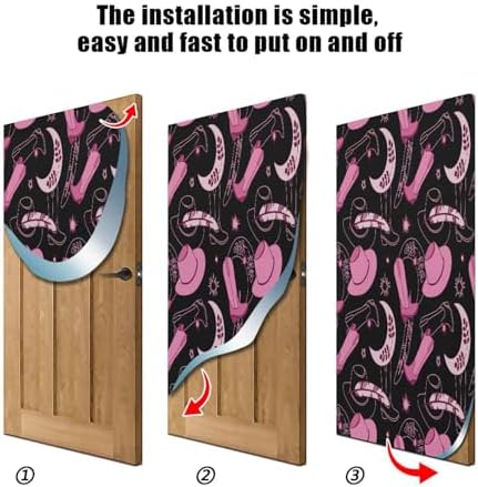 Susiyo Retro Halloween Door Cover 32x79 in