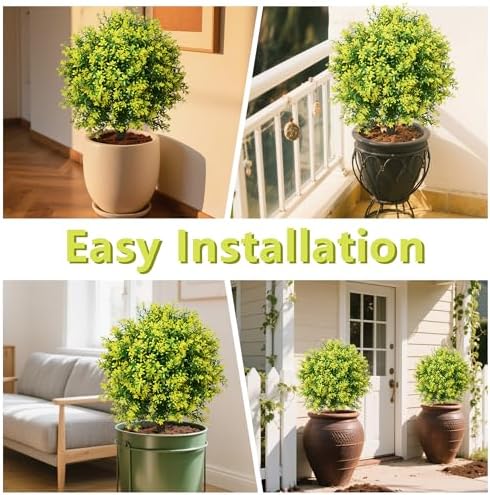 28 Inch Artificial Boxwood Topiary Tree Yellow