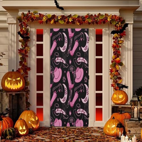 Susiyo Retro Halloween Door Cover 32x79 in