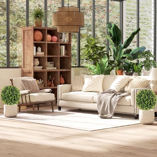 HOMCOM Artificial Boxwood Topiary Ball with Ground Stake