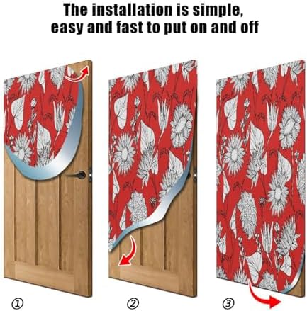 Susiyo Autumn Wildflowers Halloween Door Cover 32x79 in