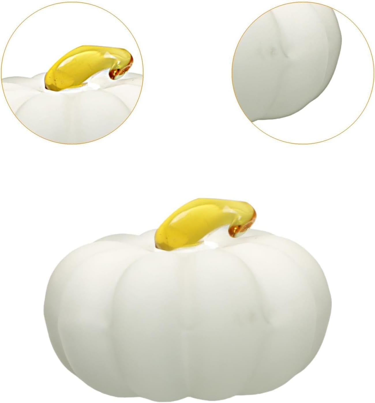 White Crystal Small Pumpkin Decoration Ornament
