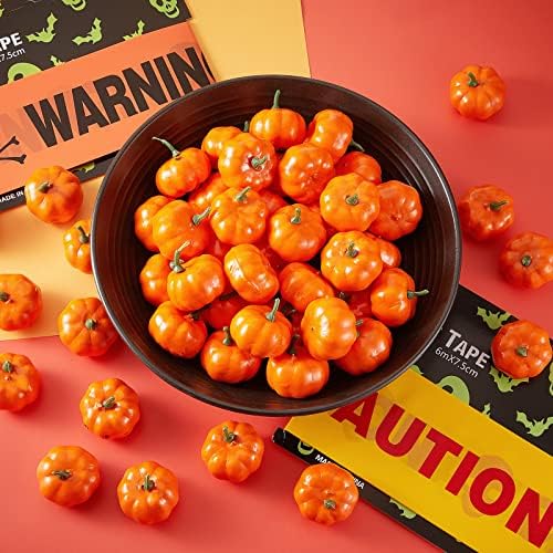 WILLBOND Artificial Mini Pumpkins 100 Pack Fall Decor