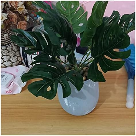 14 Inch Artificial Monstera Bonsai Tree for Home Decor