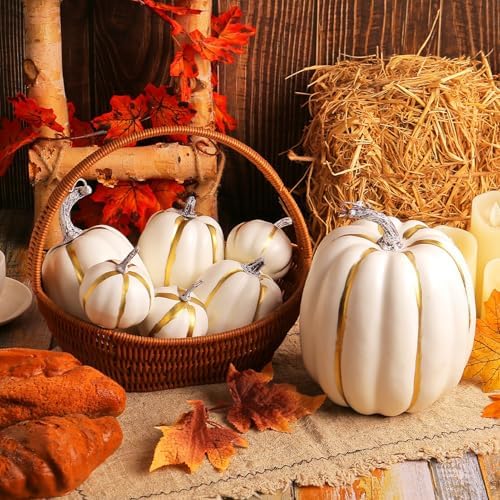 Keebgyy Artificial Pumpkin Ornament Set