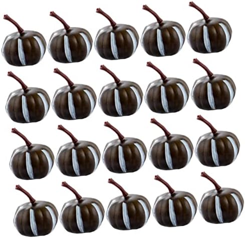 PRETYZOOM 20pcs Mini Artificial Pumpkins for Halloween Decorations