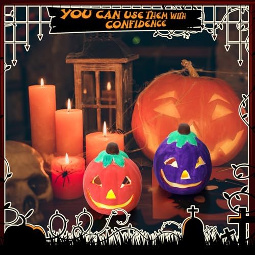 Cinnvoice Paint Your Own Ceramic Pumpkin Craft Kit 6 pcs