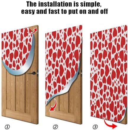 Susiyo Red Heart Halloween Door Cover Decor