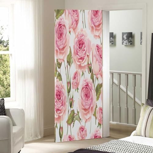 Susiyo Retro Pink Rose Halloween Door Cover