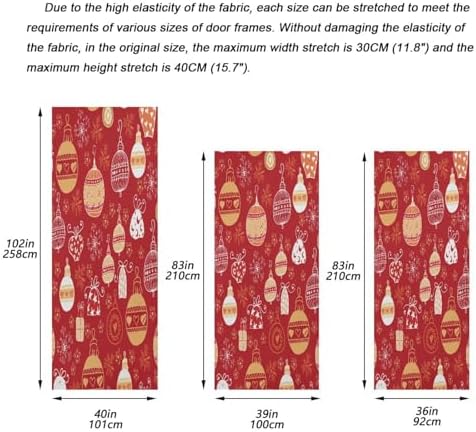 Susiyo Christmas Door Cover Red Halloween Decor 32x79 in