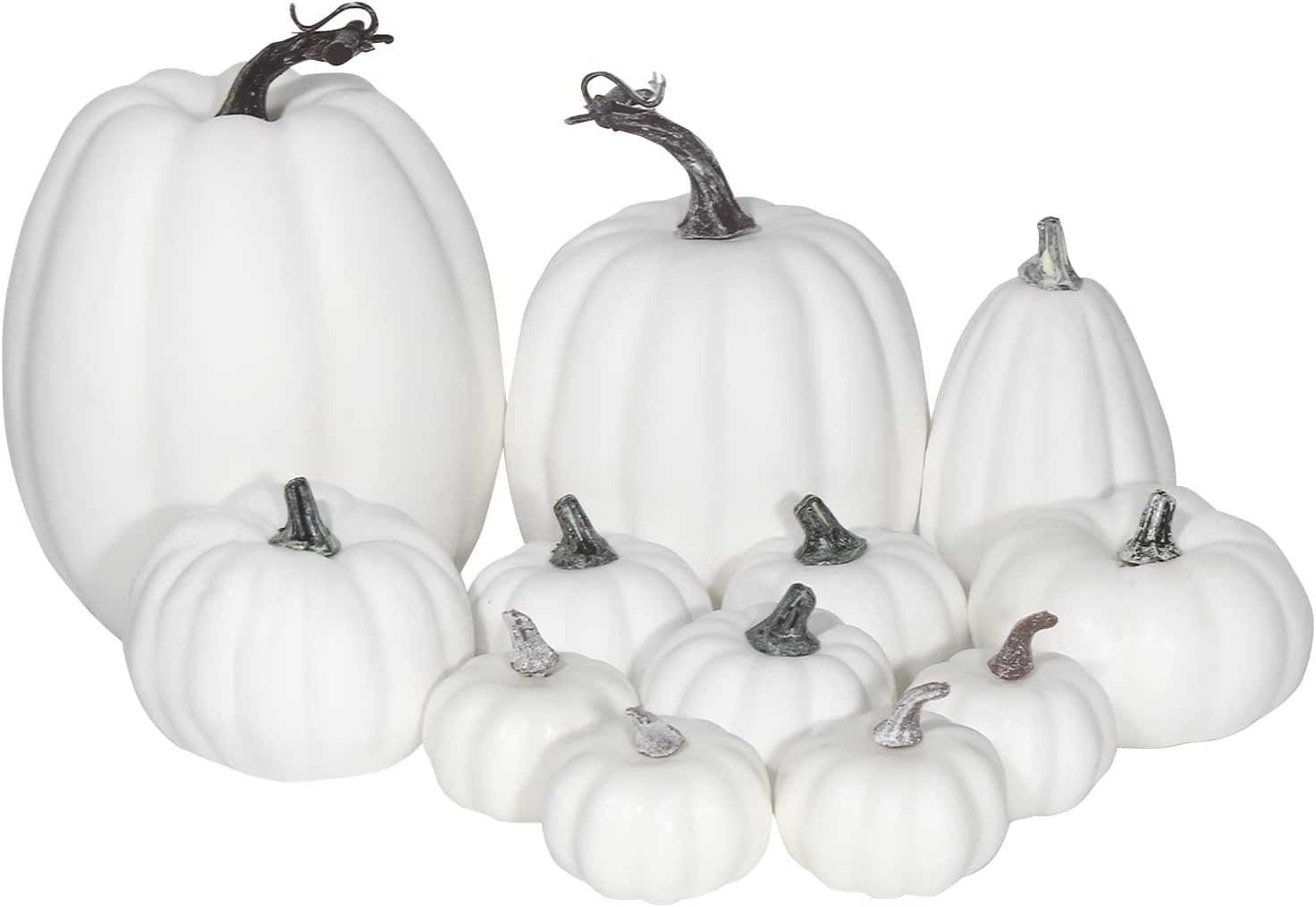 CCINEE 12PCS White Foam Pumpkins for Halloween Decorations