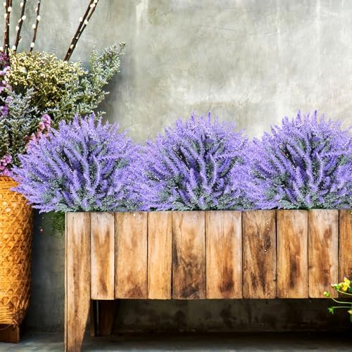 Yunlly 2 Pack 18 Inches Artificial Lavender Topiary Ball Trees