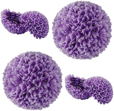 Goplus 11 Inch Artificial Topiary Balls Purple Set of 2