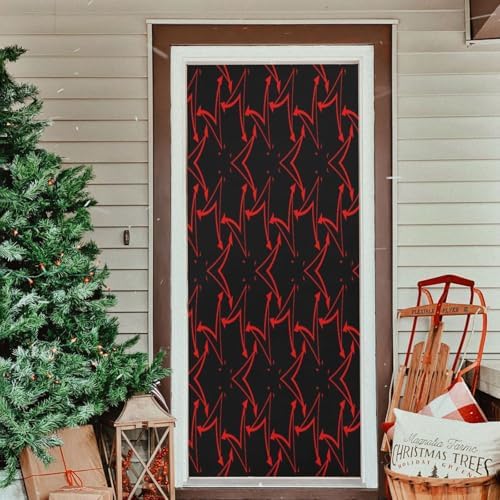Susiyo Red Line Segment Halloween Door Cover