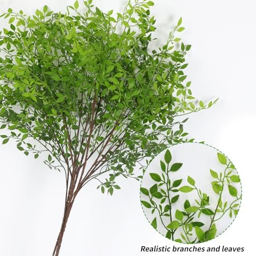 CEWOR 4pcs Artificial Greenery Branches for Tall Vase Decor