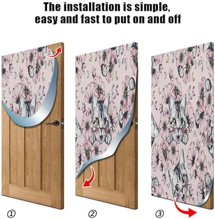 Susiyo Cat Halloween Door Decoration Cover 32x79 in