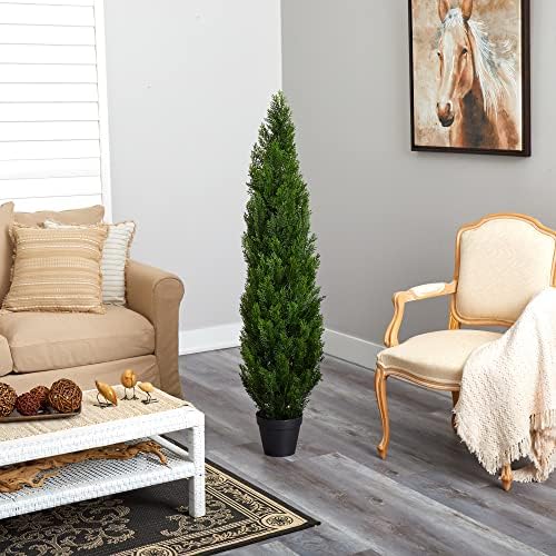 Nearly Natural 5ft Mini Cedar Pine Tree Green