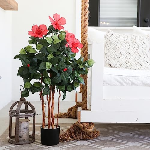 Nearly Natural 3ft Artificial Hibiscus Tree