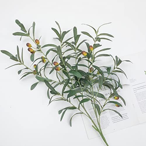 SHACOS 3 PCS 39 Inch Artificial Olive Tree Branches