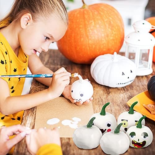 Sumind 24 Pcs Halloween White Artificial Pumpkins Decor