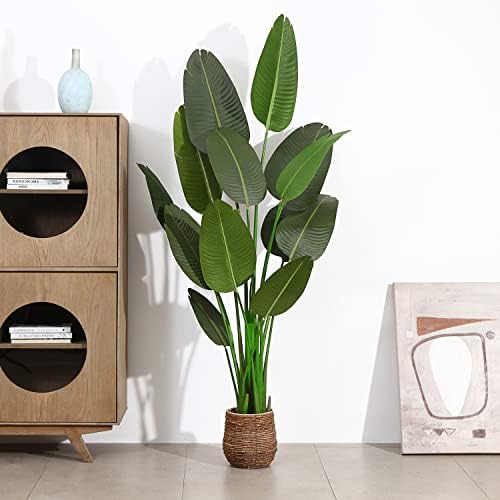 Fopamtri 6 Ft Artificial Bird of Paradise Tree with 13 Trunks