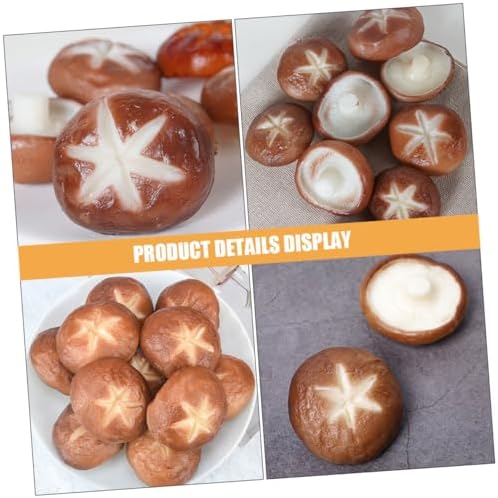 MAGICLULU 5pcs Realistic Shiitake Mushroom Decor Models