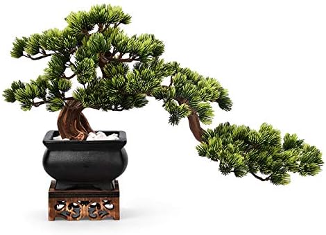 Artificial Bonsai Tree with Wooden Base for Home Office