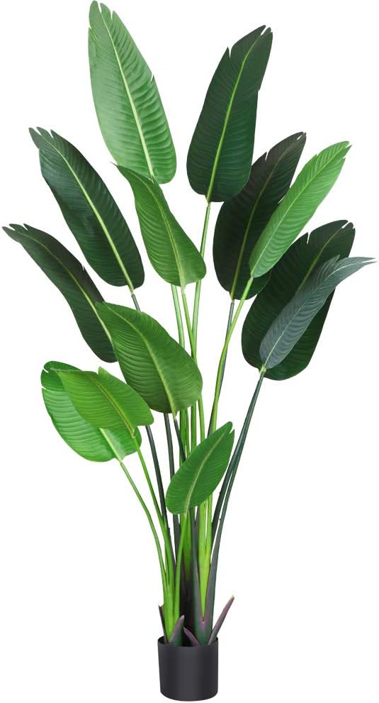 Fopamtri 6 Ft Artificial Bird of Paradise Tree with 13 Trunks