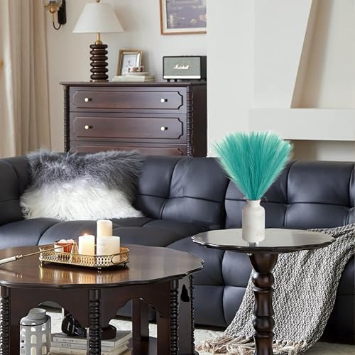 Mandys Teal Silk Pampas Grass Bouquet 20 Stems