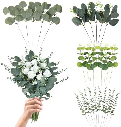 4 Kinds Mixed Eucalyptus Stems 30PCS for Wedding Decor