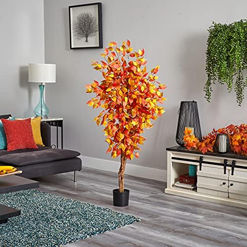 Nearly Natural 5ft Autumn Ficus Artificial Tree