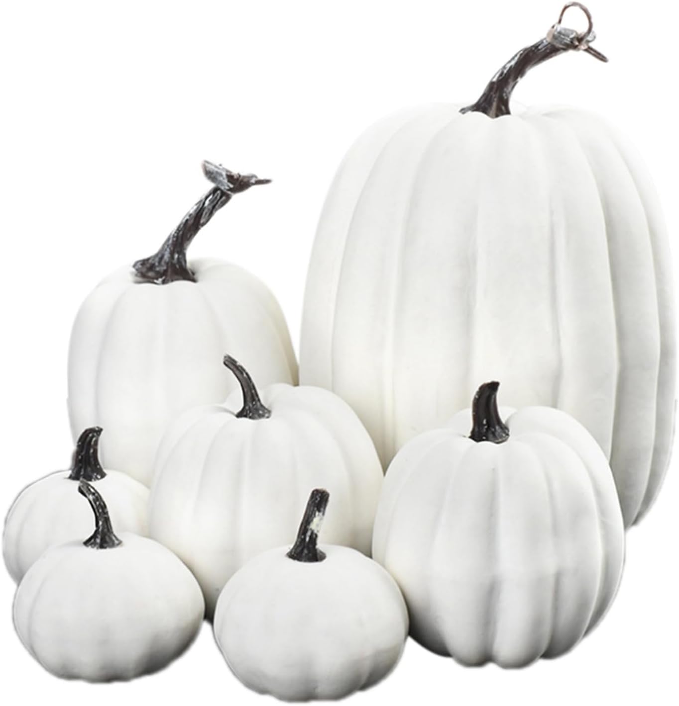 7Pcs Artificial Pumpkins Fall Autumn Halloween Decor