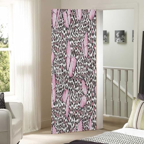 Susiyo Butterfly and Leopard Halloween Door Cover 32x79 in