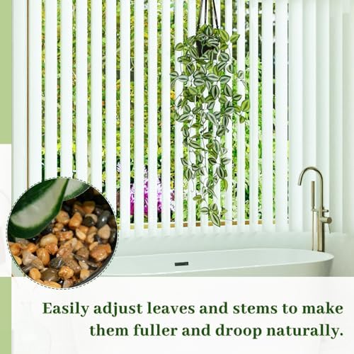 Artificial Hanging Vine Plant 39-Inch Black Pot