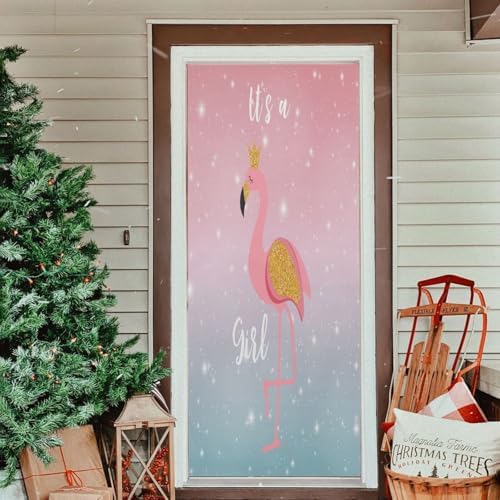 Susiyo Shining Flamingo Princess Halloween Door Cover