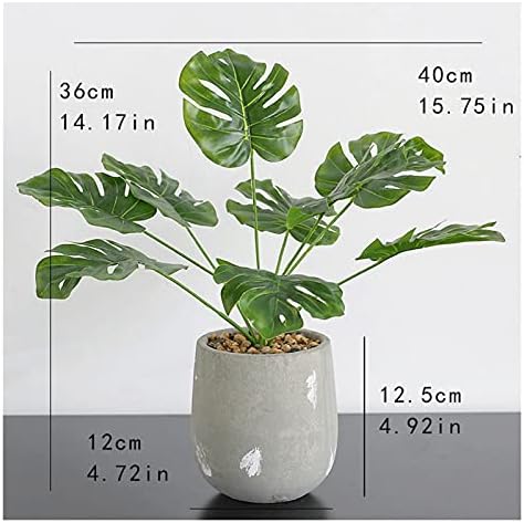 14 Inch Artificial Monstera Bonsai Tree for Home Decor