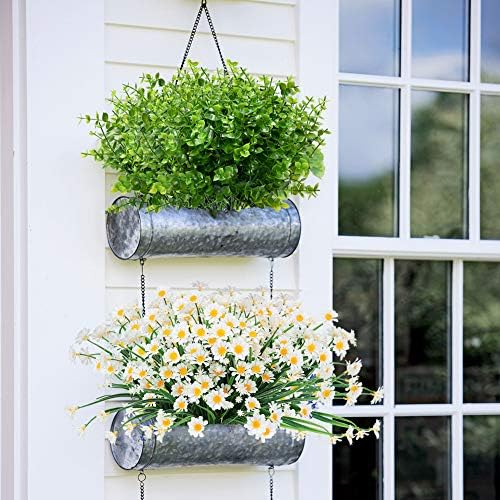 8 Bundles UV Resistant Artificial Boxwood Plants