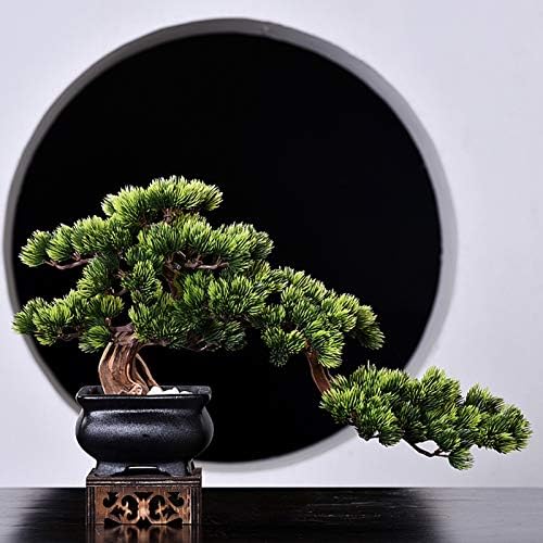 Artificial Bonsai Tree with Wooden Base for Home Office