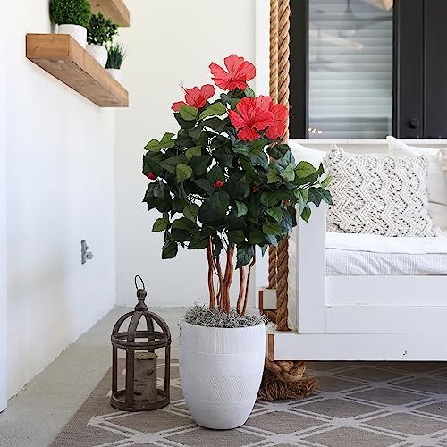 Nearly Natural 3ft Artificial Hibiscus Tree
