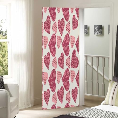 Susiyo Heart Door Decoration 32x79 Inches Stretch Fabric