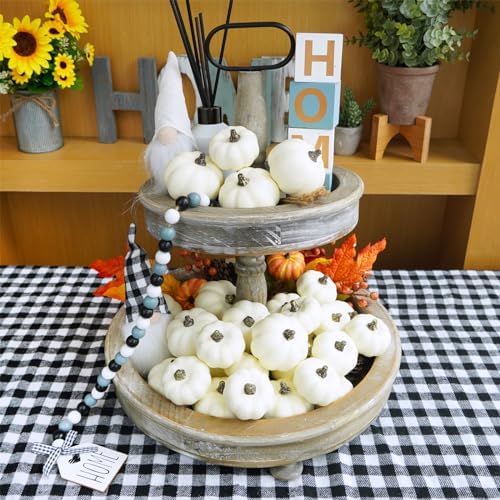 Winlyn 48 Pc White Artificial Pumpkins Fall Decor