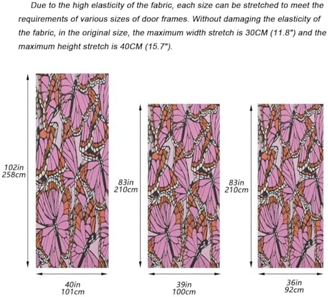 Susiyo Pink Butterfly Halloween Door Cover 32x79 in