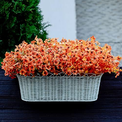 AXYLEX Artificial Fall Flowers 16 Bundle Outdoor Decor