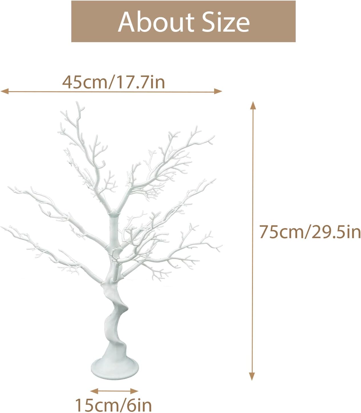 Sziqiqi White Artificial Tree Centerpiece for Weddings Parties Christmas