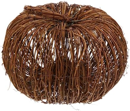 MAGICLULU Artificial Rattan Pumpkin for Halloween Thanksgiving