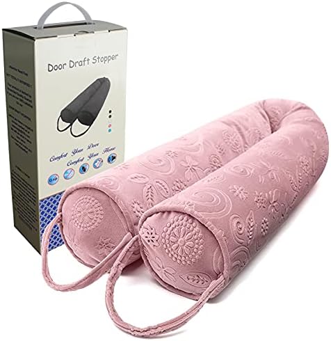 DreamQuil Weighted Door Draft Stopper 36 Inch Pink