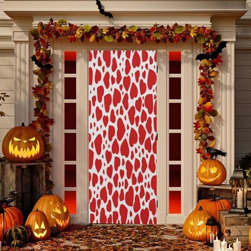 Susiyo Red Heart Halloween Door Cover Decor
