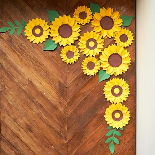 PATTEPOINT 11PCS 3D Paper Flowers Wall Decorations