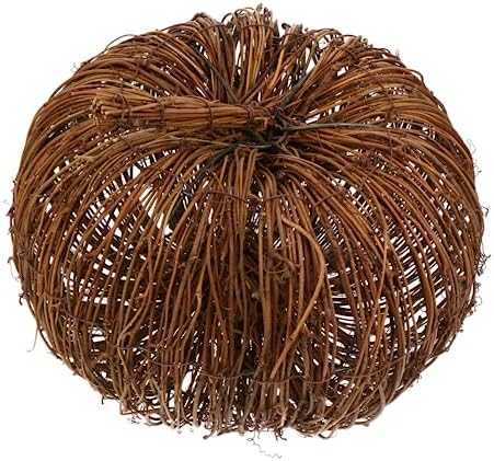 MAGICLULU Artificial Rattan Pumpkin for Halloween Thanksgiving